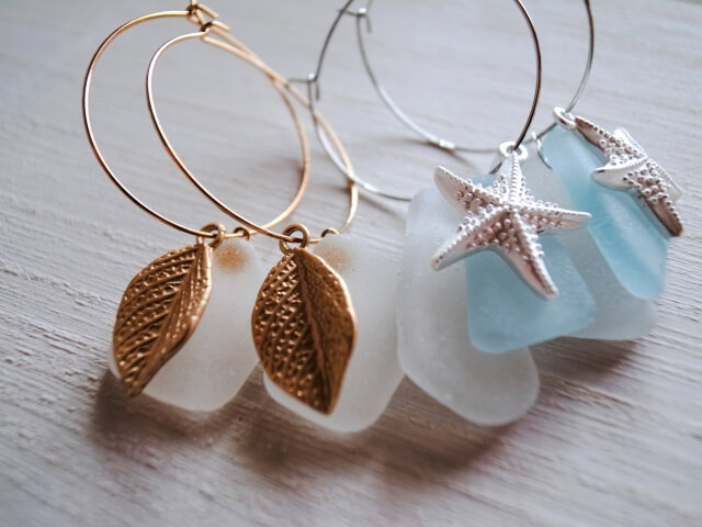 シーグラスのアクセサリー